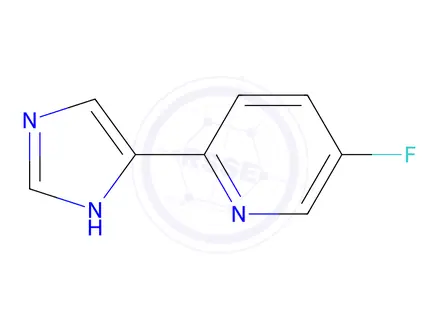 Chemical structure of 5-Fluoro-2-(1H-imidazol-4-yl)pyridine