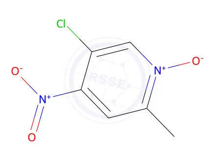 Chemical structure of 5-Chloro-2-methyl-4-nitropyridine 1-Oxide