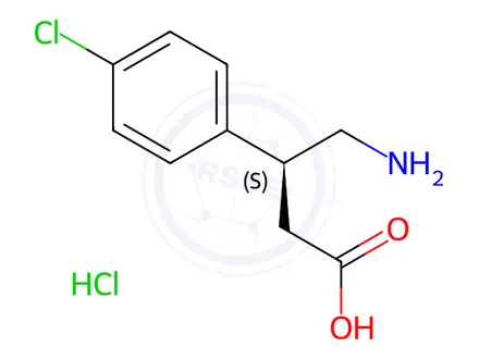 Chemical structure of S-Baclofen Hydrochloride