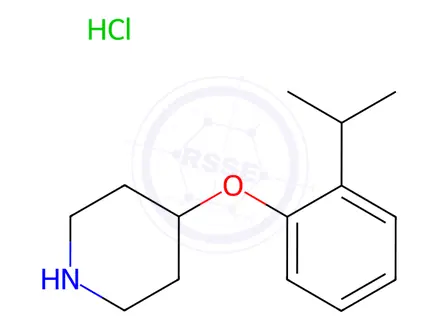 Chemical structure of 4-(2-Isopropylphenoxy)piperidine hydrochloride