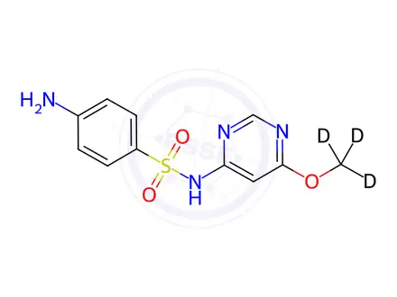 Chemical structure of Sulfamonomethoxine-d3 (methoxy-d3)