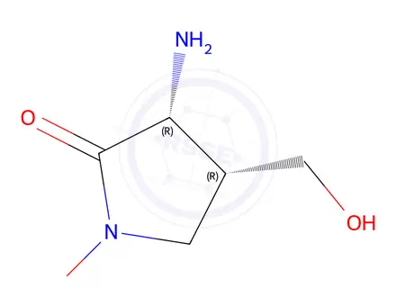 Chemical structure of 2-Pyrrolidinone,3-amino-1-hydroxy-4-(hydroxymethyl)-,cis-(9CI)