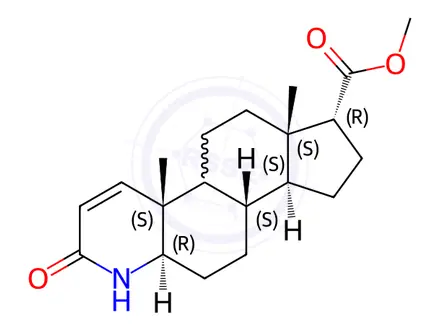 Chemical structure of (4aR,6aS,7R,9aS,9bS,11aR)-Methyl 4a,6a-Dimethyl-2-oxo-2,4a,4b,5,6,6a,7,8,9,9a,9b,10,11,11a-tetradecahydro-1H-indeno[5,4-f]quinoline-7-carboxylate