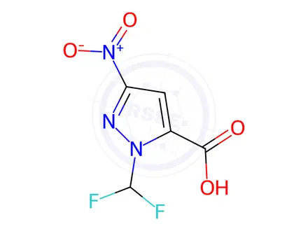 Chemical structure of 1-(Difluoromethyl)-3-nitro-1h-pyrazole-5-carboxylic acid