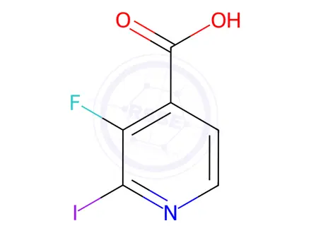 Chemical structure of 3-Fluoro-2-iodopyridine-4-carboxylic acid