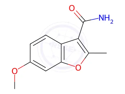 Chemical structure of 6-methoxy-2-methylbenzofuran-3-carboxamide