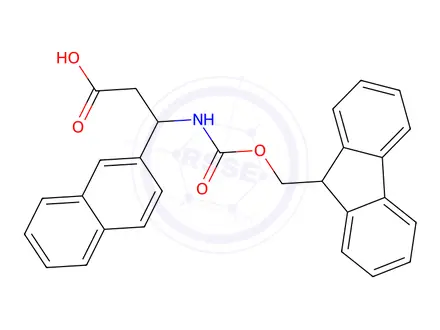Chemical structure of Fmoc-(R,S)-3-amino-3-(2-naphthyl)propionic acid