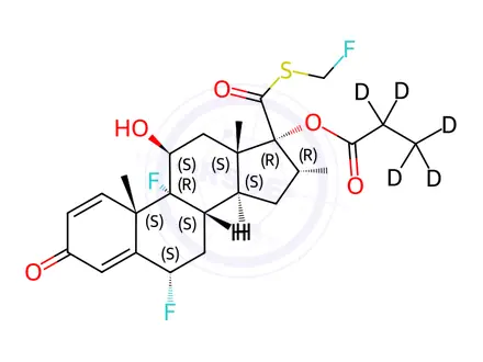 Chemical structure of Fluticasone Propionate-d5