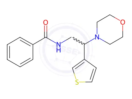 Chemical structure of N-(2-Morpholino-2-(thiophen-3-yl)ethyl)benzamide