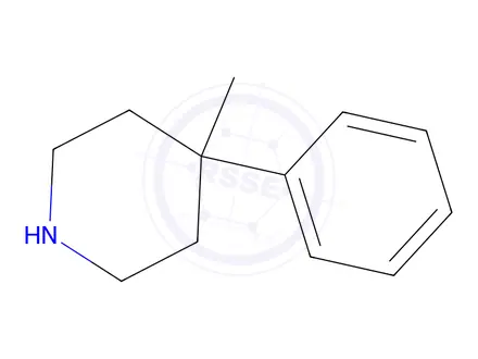 Chemical structure of 4-Methyl-4-phenylpiperidine