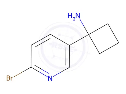 Chemical structure of 1-(6-Bromopyridin-3-yl)cyclobutanamine