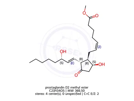 Chemical structure of prostaglandin D2 methyl ester