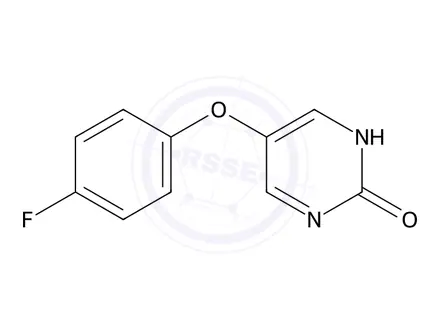 Chemical structure of 2(1H)-pyrimidinone, 5-(4-fluorophenoxy)-