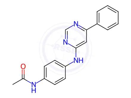 Chemical structure of N-(4-((6-Phenylpyrimidin-4-yl)amino)phenyl)acetamide