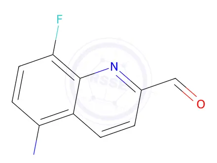 Chemical structure of 5-Amino-8-fluoroquinoline-2-carbaldehyde