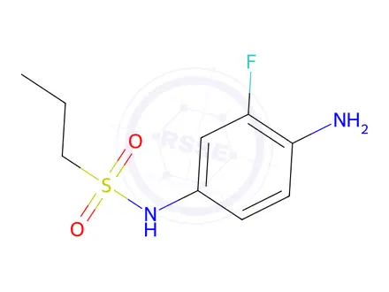 Chemical structure of N-(4-amino-3-fluorophenyl)propane-1-sulfonamide