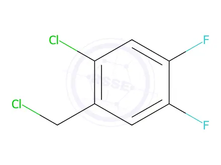 Chemical structure of Benzene, 1-chloro-2-(chloromethyl)-4,5-difluoro-
