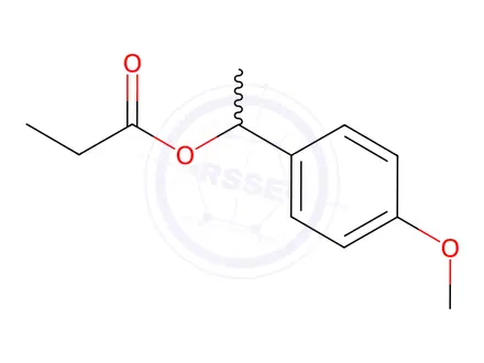 Chemical structure of 4-methoxy-alpha-methylbenzyl propionate
