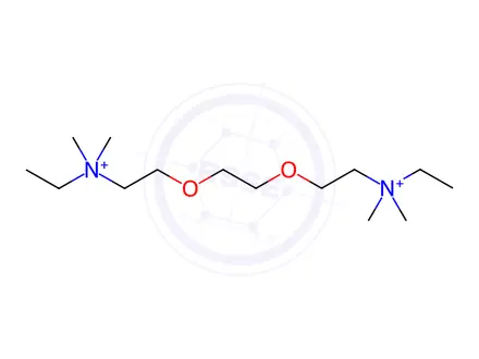 Chemical structure of ethyl-[2-[2-[2-(ethyl-dimethyl-ammonio)ethoxy]ethoxy]ethyl]-dimethyl-azanium diiodide