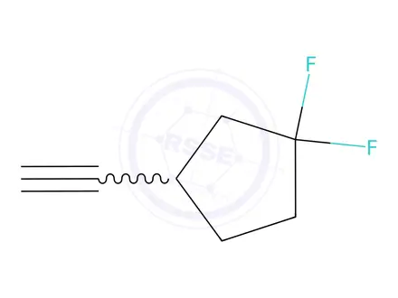 Chemical structure of 3-ethynyl-1,1-difluorocyclopentane