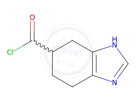 Chemical structure of 1H-Benzimidazole-5-carbonyl chloride, 4,5,6,7-tetrahydro-(9CI)