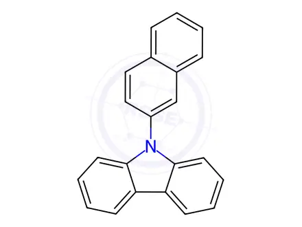 Chemical structure of N-(2-naphthyl)carbazole