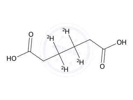 Chemical structure of Hexanedioic-3,3,4,4-d4 Acid