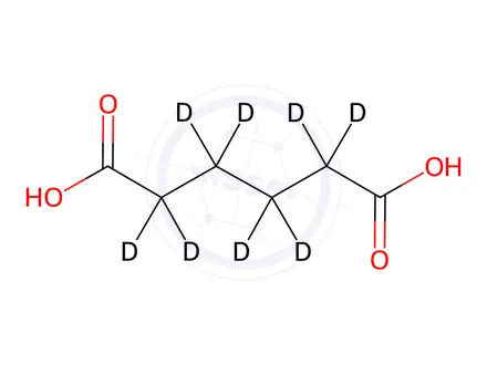 Chemical structure of Hexanedioic D8 Acid
