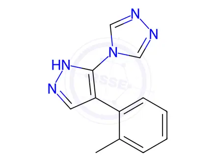 Chemical structure of 4-(4-(o-Tolyl)-1H-pyrazol-3-yl)-4H-1,2,4-triazole