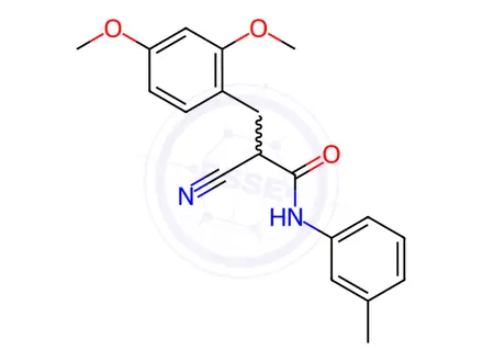 Chemical structure of 2-Cyano-3-(2,4-dimethoxyphenyl)-N-(m-tolyl)propanamide