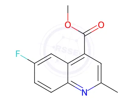 Chemical structure of 6-Fluoro-2-methyl-quinoline-4-carboxylic acid methyl ester