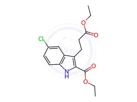 Chemical structure of Ethyl 5-Chloro-3-(3-ethoxy-3-oxopropyl)-1H-indole-2-carboxylate