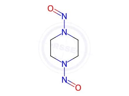 Chemical structure of 1,4-Dinitrosopiperazine