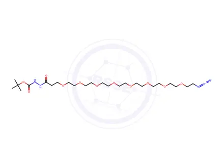 Chemical structure of Azido-PEG8-t-Boc-hydrazide