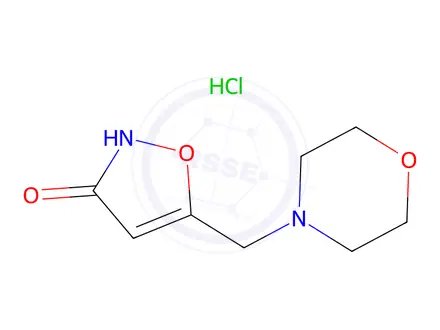 Chemical structure of 5-(morpholin-4-ylmethyl)isoxazol-3-ol hydrochloride
