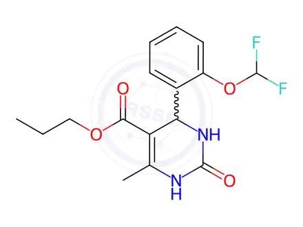 Chemical structure of Propyl 4-(2-(difluoromethoxy)phenyl)-6-methyl-2-oxo-1,2,3,4-tetrahydropyrimidine-5-carboxylate