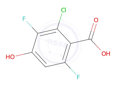Chemical structure of 2-Chloro-3,6-difluoro-4-hydroxybenzenecarboxylic acid
