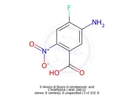 Chemical structure of 5-Amino-4-fluoro-2-nitrobenzoic acid