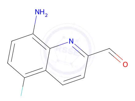 Chemical structure of 8-Amino-5-fluoroquinoline-2-carbaldehyde