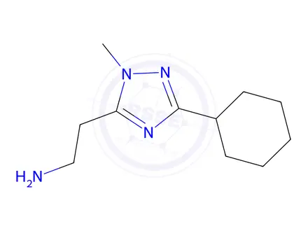 Chemical structure of 2-(3-Cyclohexyl-1-methyl-1h-1,2,4-triazol-5-yl)ethan-1-amine