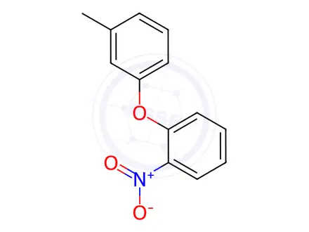 Chemical structure of Benzene, 1-(3-methylphenoxy)-2-nitro-