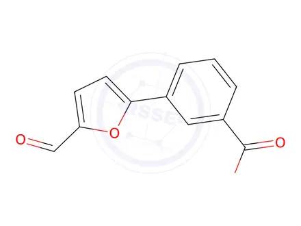 Chemical structure of 3-(5-Formyl-2-furyl)benzoic Acid