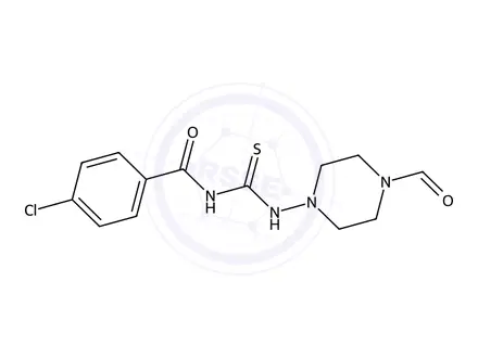 Chemical structure of 1-(4-Chlorobenzoyl)-3-(4-formylpiperazinyl)-thiourea