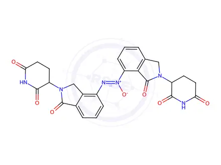 Chemical structure of (Z)-2-(2-(2,6-Dioxopiperidin-3-yl)-1-oxoisoindolin-4-yl)-1-(2-(2,6-dioxopiperidin-3-yl)-3-oxoisoindolin-4-yl)diazene 1-oxide