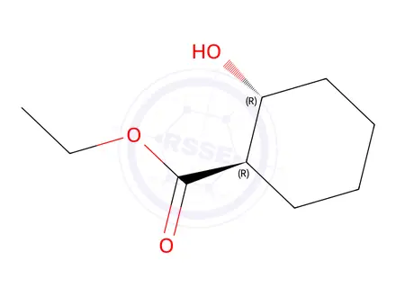 Chemical structure of trans-Ethyl 2-Hydroxycyclohexanecarboxylate