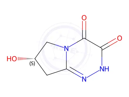 Chemical structure of (7S)-7-hydroxy-2H,3H,4H,6H,7H,8H-pyrrolo[2,1-c][1,2,4]triazine-3,4-dione