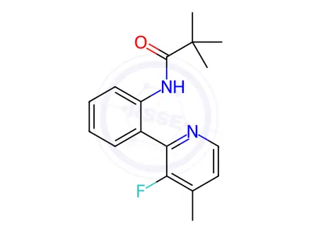 Chemical structure of N-(2-(3-fluoro-4-methylpyridin-2-yl)phenyl)pivalamide