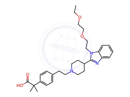 Chemical structure of Bilastine Ethoxy Adduct Impurity