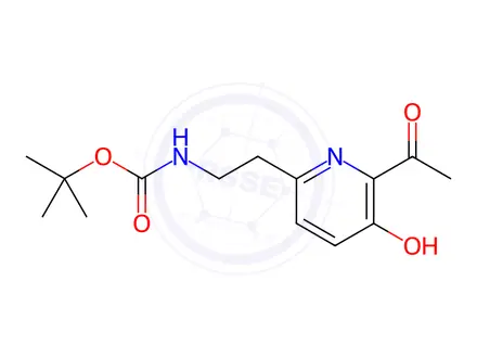 Chemical structure of tert-Butyl (2-(6-acetyl-5-hydroxypyridin-2-yl)ethyl)carbamate