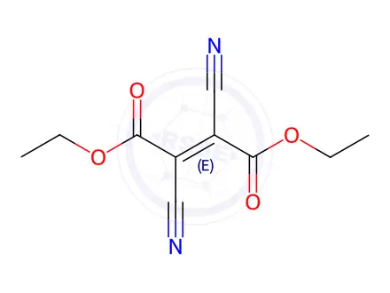 Chemical structure of DIETHYL DICYANOFUMARATE, 97